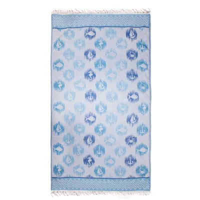 Produktbild von ANEMOSS Türkisches Peshtemal mit Ankermuster, 100% Baumwolle, Frei von Mikrofasern, Synthetik und Polyester, Weich, Schnell Trocknend, Vielseitiges Peshtemal für Strand, Pool und Bad, 100x180 cm