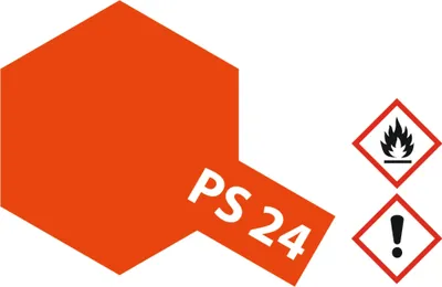 Produktbild von Tamiya PS-24 LEUCHT-ORANGE Sprühfarbe 100ml für Polycarbonat ( Lexanf