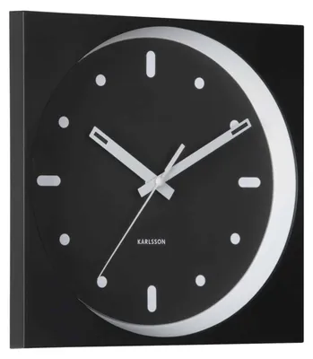 Produktbild von Karlsson - Wanduhr Incesante Square - Schwarz - 25x25x25cm