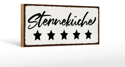 Produktbild von Holzschild Hinweis 27x10cm Sternenküche