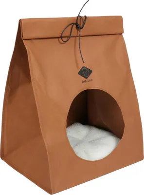 Image de EBI EU449738, panier pour animaux de compagnie, d'intérieur, pour chat, marron, rectangulaire, uni