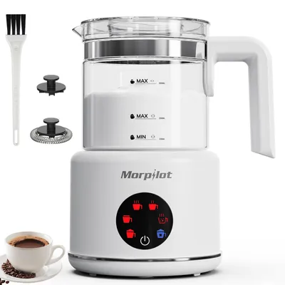 Obrázok produktu pre Morpilot, elektrický mliečne napeňovač, 130-500 ml, 6 v 1, napeňovač na mlieko