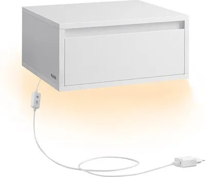 Produktbild von Hängendes Nachtkästchen mit LED-Lampen in 3 Farben Weisswolkengrau