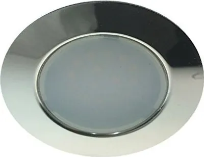 Produktbild von Trango 1er Set G4E-018 LED Möbel Einbaustrahler 12 Volt AC/DC Einbauleuchte in Chrom zum Ersetzen herkömmlichen Möbelleuchte, Einbauleuchten mit MR16, G4, GU5.3 Fassung