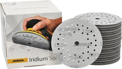 Immagine prodotto di Mirka Iridium Dischi abrasivi morbidi Ø 125 mm grana P1200 / Velcro Multifit / 20 pz