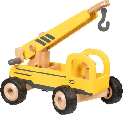 Produktbild von goki 55897 Radlader 18 x 6,5 x 12 cm, Holz, gelb