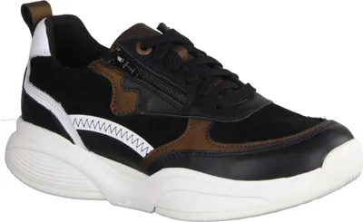Produktbild von Xsensible SWX21 Damen Schnürschuh, Wechselfußbett, Leder, Black Combi - Damenschuhe Bequeme Schnürschuhe, Schwarz, leder
