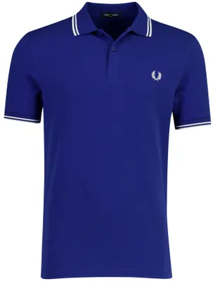 Produktbild von Poloshirt 2-Knopf-Piqué Fred Perry kobaltblau 100% Baumwolle