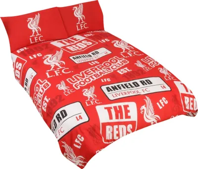 Obrázok produktu pre Liverpool FC - s nášivkami - Súprava posteľnej bielizne BS1497 (jedna veľkosť) (červená)