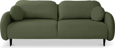 Produktbild von Sofa AGIO mit Schlaffunktion, Schlafsofa, Wohnzimmersofa, Couch, Soffa, Bettsofa, Plüsch-Stoff – Grün CASTEL 39