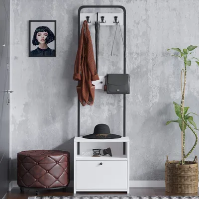 Immagine prodotto di Skye Decor, Tina, portaoggetti, bianco, 100 % FOGLIE RIVESTITE DI MELAMINA, 50 x 35 x 170 cm