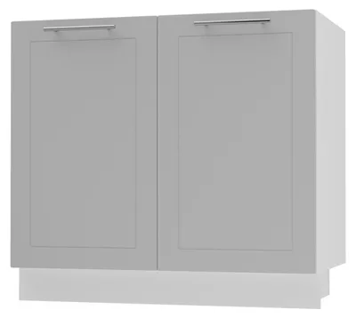 Productafbeelding van Keukenonderkast BARI 90x82 cm, met 2 deuren, mat gelakt. Kleur naar keuze. BA-D11/90, RAL 7040 (fenstergrau, mat), wit