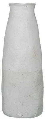 Keramik-Vase Weiß/Cremesand 19x19x50 cm