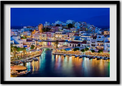 Produktbild von Bild - Bilder - Bilderrahmen - 70 cm x 50 cm - MDF-Rahmen, Wandkunst Kreta Griechenland