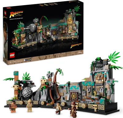 Produktbild von LEGO 77015 Indiana Jones Tempel des goldenen Götzen Modellbausatz für Erwachsene, Jäger des verlorenen Schatzes Film-Set mit interaktiven Funktionen und Minifiguren
