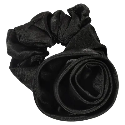 Produktbild von Haarseil mit Rosenblütendekor, groß, elastisch, Haargummi, Haarband aus Rosengummi, Haarschmuck für Damen, Schachtelhalmhalter, Schwarz