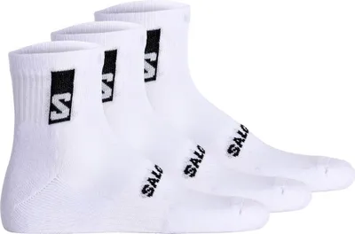Produktbild von Salomon Uni Quartersocken, 3er Pack - EVERYDAY ANKLE, Frottee, Stütz-Zone, Logo Weiß 39-41