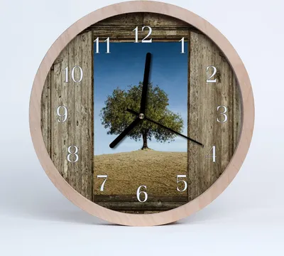 Produktbild von Holzuhr 20fi cm wanduhr - Baum