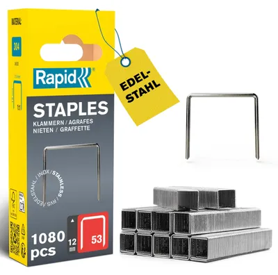 Produktbild von Rapid 40109512, 1,2 cm, Galvanisiertes Metall, Stahl, Rapid, 49 mm, 27 mm
