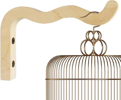 Produktbild von Pflanzenaufhänger aus Holz – Pflanzenhaken für Innen- und Außenbereiche, Korbhaken und Vogelfutterhaken zur Dekoration