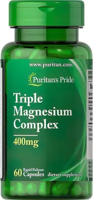 Produktbild von Dreifach-Magnesium-Komplex 400 mg 60 Kapseln mit schneller Freisetzung Puritans Pride