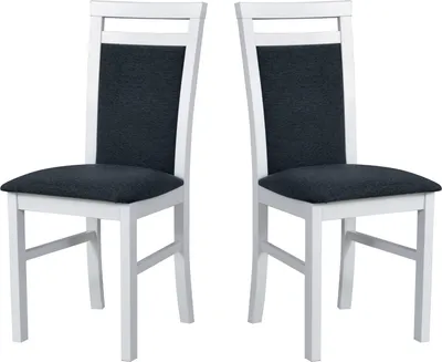 Produktbild von Esszimmerstuhl, Holz Eiche Massiv Stuhl Stühle Küchenstuhl - Set 2x MILANO 5 weiss