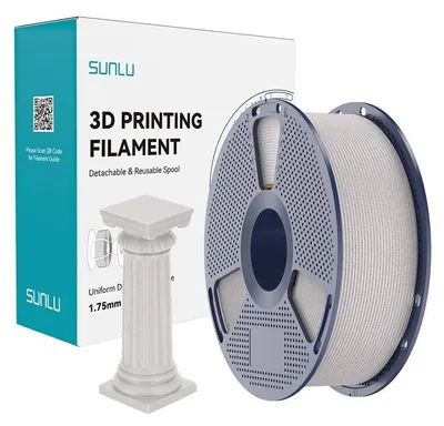 Produktbild von Sunlu PLA High Speed Filament Marble Grau 1,75