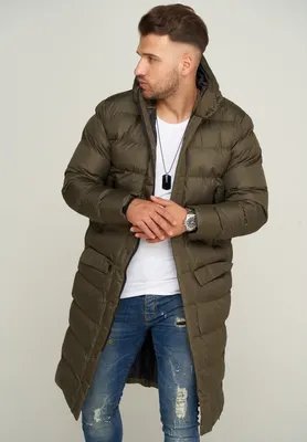 Produktbild von SOULSTAR Herren Parka mit Kapuze als Winterjacke - Langer Steppmantel S2JURGA Herren warmer Wintermantel Steppjacke Pufferjacke