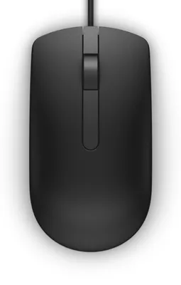 Zdjęcie produktu dla DELL Mysz przewodowa — MS116 - czarna, Oburęczny, Optyczny, USB Typu-A, 1000 DPI, Czarny