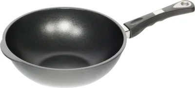 Produktbild von AMT Gastroguss WOK 1032S Wokpfanne, 32 cm max. Durchmesser, Gusseisen/Gussaluminium, Induktionsherd-geeignet, Antihaftbeschichtung