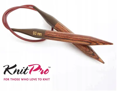 Obrázek produktu pro KnitPro Ginger Dřevěné jehlice na lanku 12 mm 100 cm