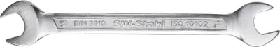 Produktbild von SW-Stahl 00109L Doppelgabelschlüssel SW 17 und 19 mm I Gabelschlüssel I Maulschlüssel offen I Doppelmaulschlüssel 17x19 mm I Schraubenschlüssel