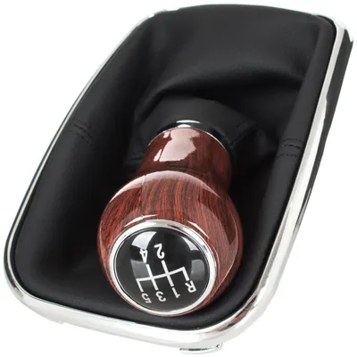 Produktbild von VW Golf IV 98-05 Schaltknauf aus Holz + Dichtung + Chromrahmen