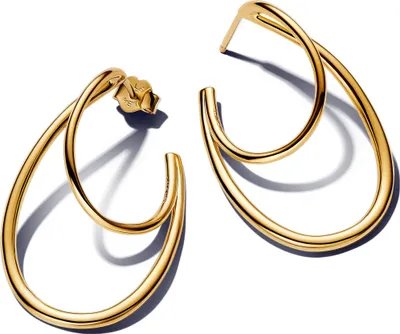 Zdjęcie produktu dla Kolczyki Pandora Organic Shaped Double Hoop Earrings 263870C00