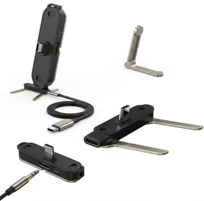Obrázok produktu pre Multifunkčný rýchlonabíjací kábel USB-C s dĺžkou 1,5 m a adaptérom na statív, nabíjací kábel s výkonom 240 W a silikónovým povrchom – CABLEMATE