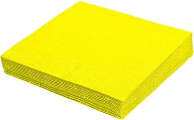 Produktbild von 250x Servietten 33 x 33 cm 1/4 -Falz 3-lagig gelb