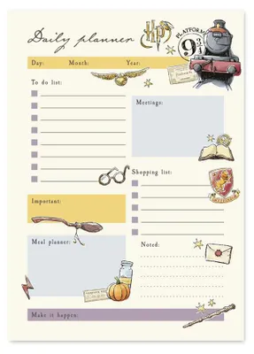 Imagen del producto de Planificador diario "Harry Potter", formato A5, marca Grupo Erik. Ideal como regalo o artículo de merchandising