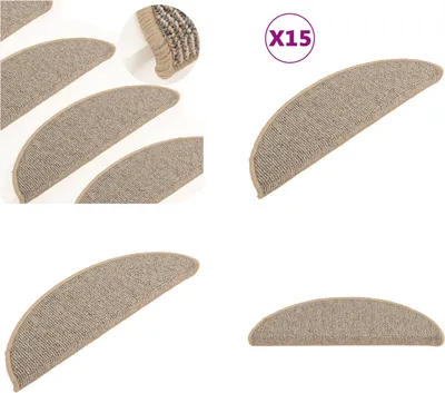 Immagine prodotto di vidaXL Tappetini per scale 15 pz. Marrone 56x17x3 cm - Tappetino per scale - Tappetino per scale - Tappetino per gradini - Tappetino per gradini