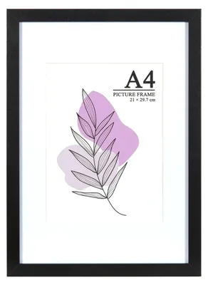 A4-Fotorahmen schwarz, Acrylglas, 1 Stück, für Tisch und Wand