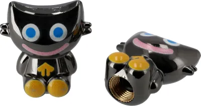 Produktbild von Set: 2x Ventilkappe "Happy", Titaniumgrau