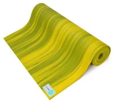Produktbild von yogabox Yogamatte Rainbow - grün/gelb 183 x 60 x 0,6 cm