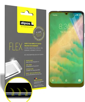 Produktbild von 2x Schutzfolie für ZTE Blade 10 Prime Folie, 100% Displayabdeckung, dipos Flex