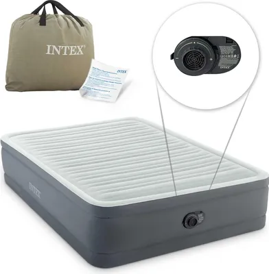 Image de Matelas gonflable 203x152x46 cm avec pompe électrique intégrée INTEX 64906ND