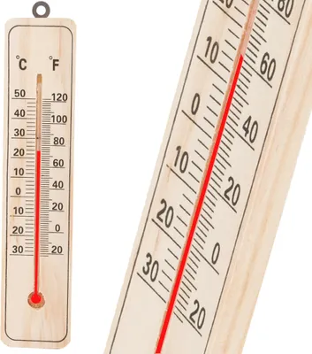 Image de Verk 07185 Thermomètre d'extérieur 22 cm en bois