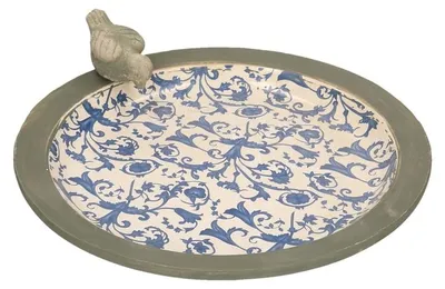 Produktbild von Esschert Design Vogeltranke/Futterhaus - rund - Keramik - 33 cm - Vogelfutter im Winter