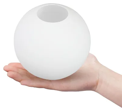 Produktbild von Glas Kugel Lampenschirm - Kronleuchter Lampenschirm - Modernes Design - Weiß - Schutz für Lampen - Geeignet für Wohnzimmer und Schlafzimmer