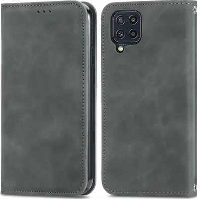 Produktbild von Mobigear Retro Slim  Samsung Galaxy M32 4G Hülle Klapphülle Geldbörse - Grau