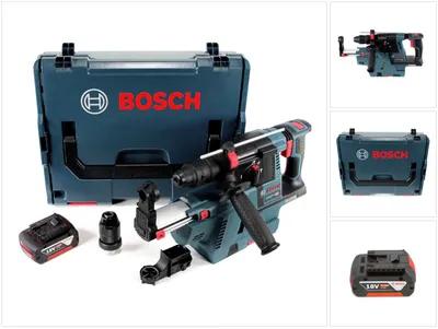 Produktbild von Bosch GBH 18V-26 F Akku Bohrhammer 18V 2,6J SDS-Plus in L-Boxx mit GDE 18V-16 Staubabsaugung + 1x 5Ah Akku