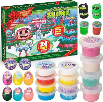 Produktbild von JOYIN 2024 DIY Slime Adventskalender Weihnachten 24 Tage Countdown mit Zubehör