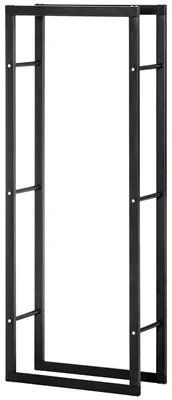 Produktbild von HOMCOM Kaminholzregal 60 x 25 x 150 cm Brennholzregal aus Metall, Schwarz
